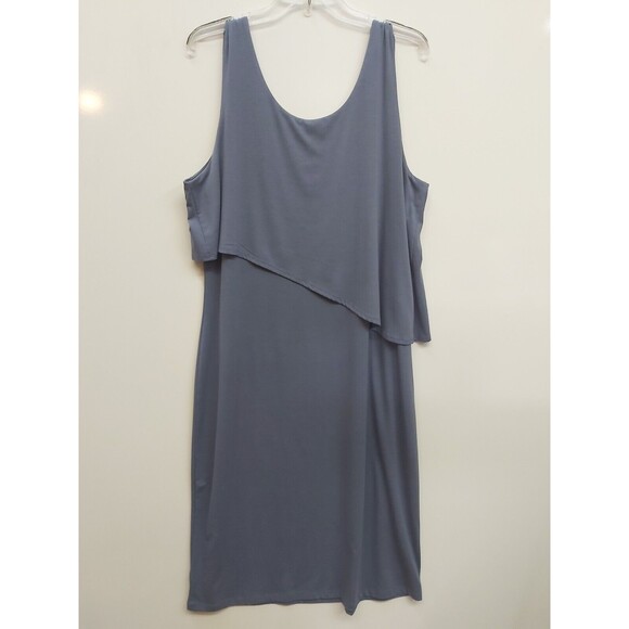 Women's The Limited Blue Sleeveless Midi Dress size 2x - Picture 2 of 10